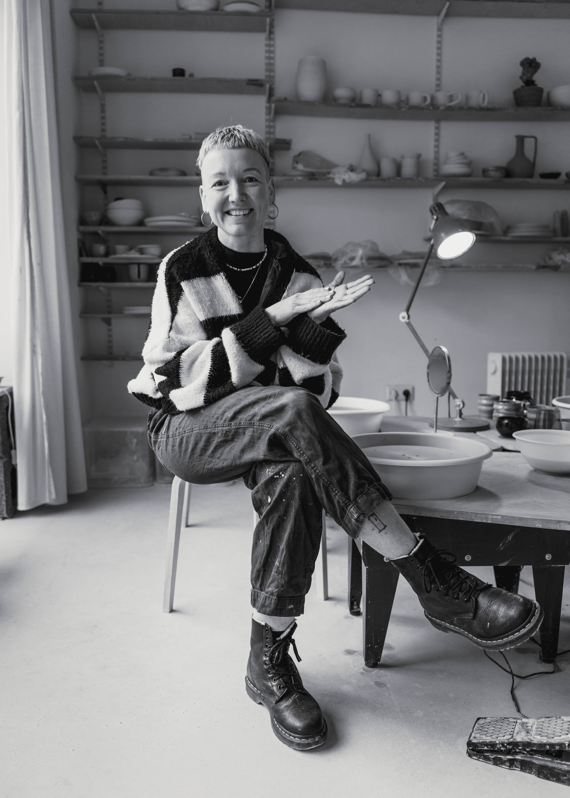 Porträt Köln Portrait Fotografie Fotoportät Corporate Fotografie Business Handwerk Annas selbstgemacht Keramik im WabiSabi Töpferstudio in Köln Mülheim